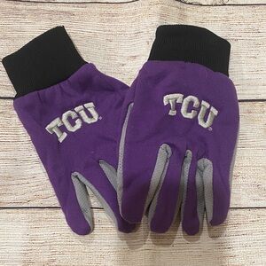 Purple and Gray TCU Men's Gloves